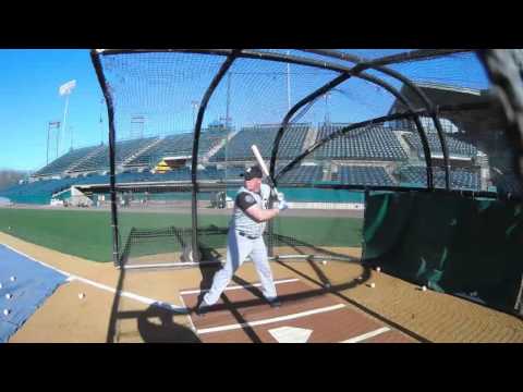 Rick Barrett Batting Practice at  New Britain Stadium