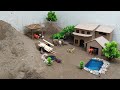 How To Make Village Farm House In Mountain Cow Shed Animals House बैलगाड़ी Swimming 