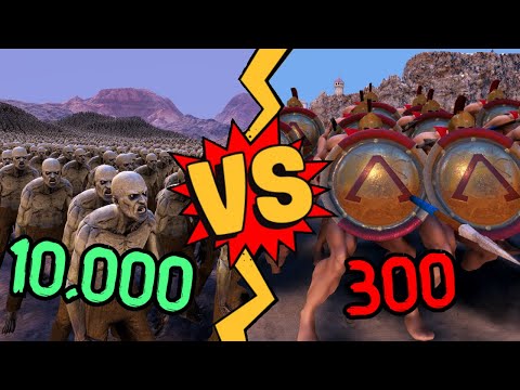 300 Spartans VS 10000 Zombies