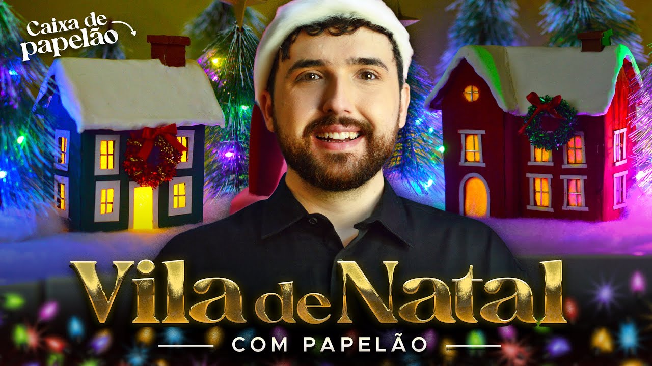 VILA NATALINA | Como fazer uma Vila de Natal de papelão | DIY Christmas Village with Cardboar