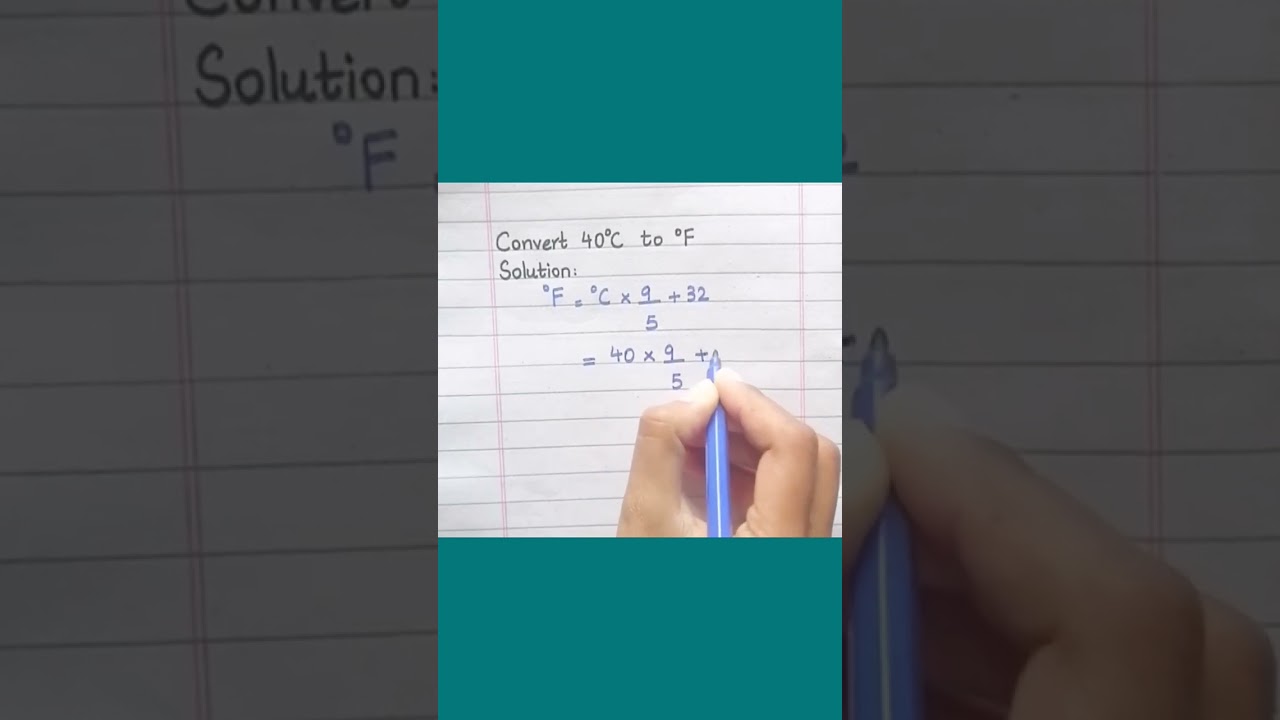 Celsius to Fahrenheit #shorts