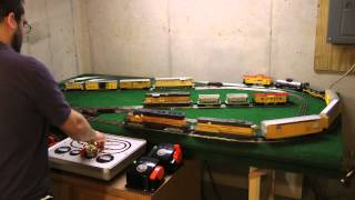 Lionel O-27 Union Pacific Basement Layout