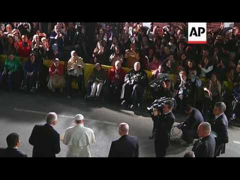 Pope arrives at Nunciature in Mexico City
