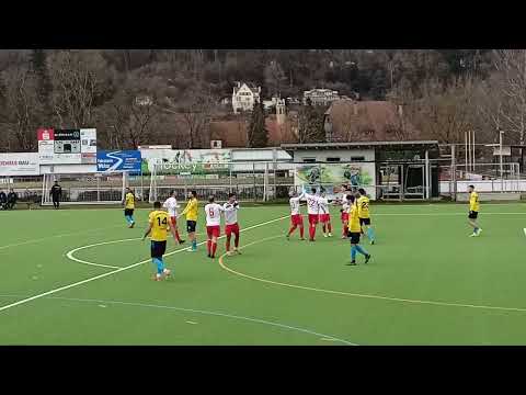 Tor für den 1.FC Normannia Gmünd im Spiel gegen den FSV 08 Bietigheim-Bissingen am 25.02.2023
