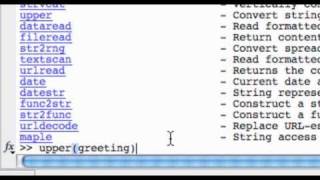 Strings in MATLAB