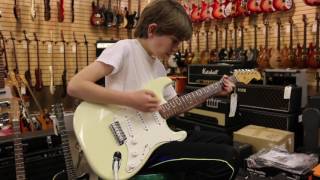 12-Year-Old Asher Belsky playing our Fender Custom Shop Stratocaster