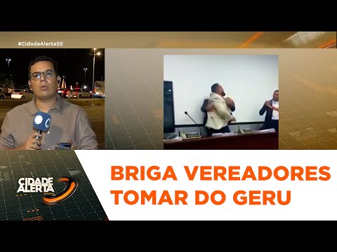 Vereadores discutem e trocam empurrões durante sessão na Câmara Municipal de Tomar do Geru - CA