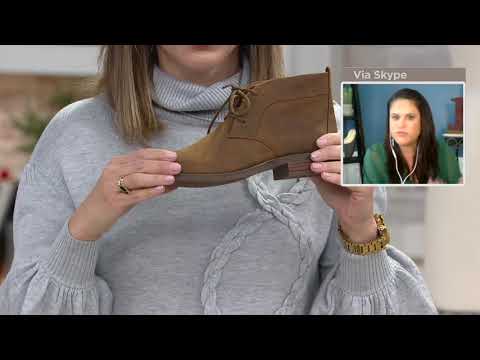 Clarks Collection Leather Lace-Up Boots - Camzin Grace on QVC