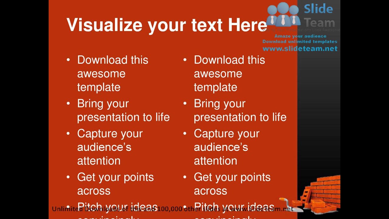 Brick Wall Construction PowerPoint Templates Themes And Backgrounds ppt themes