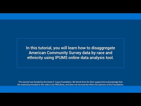 How to create a custom tabulation of American Community Survey data Video thumbnail