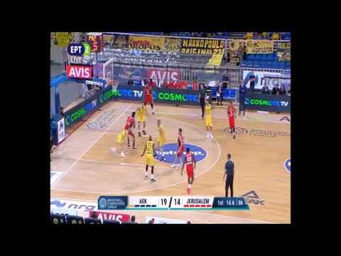Tamir Blatt (Hapoel Jerusalem) highlights vs AEK BC