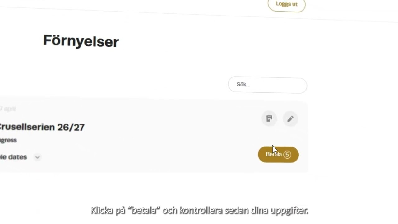 Video på Instruktionsfilm för att förnya abonnemang