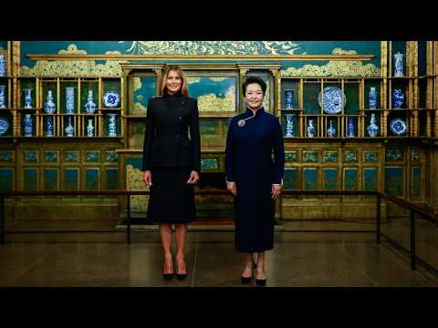 Peng Liyuan and Melania Trump visit National Museum of Asian Art