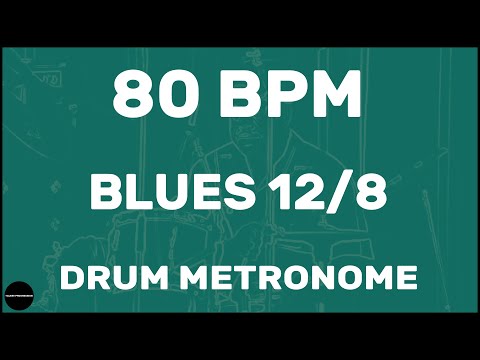 Blues 12/8 | Drum Metronome Loop | 80 BPM