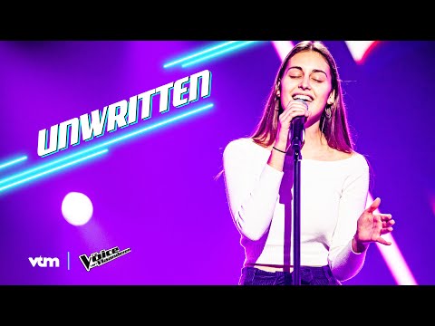 Nora - 'Unwritten' | The Blind Auditions | The Voice van Vlaanderen | VTM