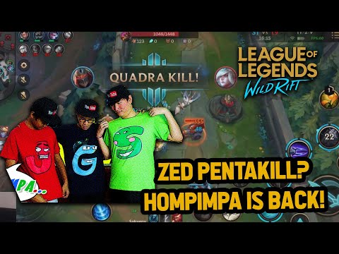 ZED HAMPIR PENTA KILL WITH HOMPIMPA DKK - Wild Rift Indonesia