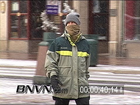 News B-Roll footage of people in Minneapolis, MN in very cold conditions
