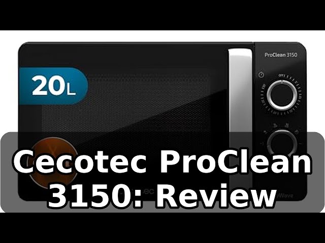 Vídeo relacionado con Cecotec Microondas de 20 Litros ProClean 3150. 700W con 6 Niveles, Grill 800 W, Revestimiento Ready2Clean para mejor Limpieza, Tecnología 3DWave, Temporizador, Efecto Espejo