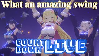 【年越しライブ】3人の「What an amazing swing」が最高！！【ホロライブ切り抜き/角巻わため/獅白ぼたん/Ouro Kronii】#hololivecountdown2024
