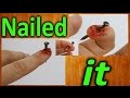 Как сделать пробитый ноготь на хэллоуин / How to make a broken through nail 