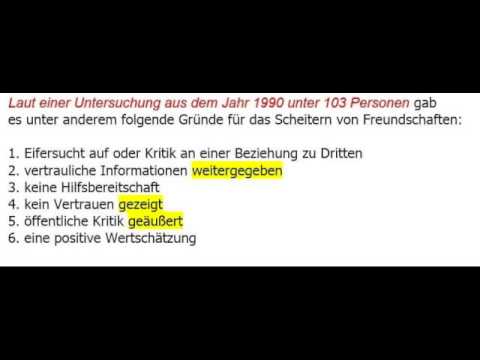 German Translation - Why friendships fail