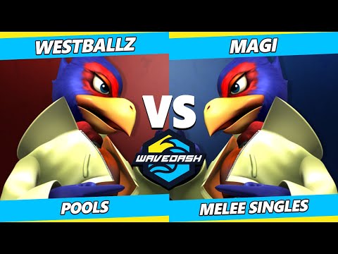 Wavedash 2023 - WestBallz (Falco) Vs. Magi (Falco) Smash Melee - SSBM