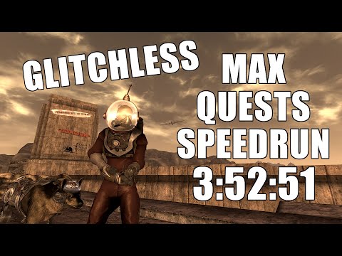 Fallout: New Vegas Glitchless Max Quests (95) Speedrun in 3:52:51 [WR]
