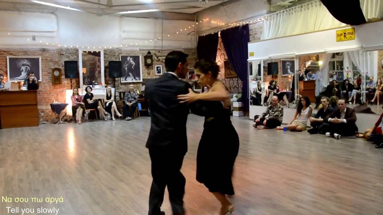 Bomboncito JUAN MARTIN CARRARA - STEFANIA COLINA, lyrics translation greek,english. Best Tango Show