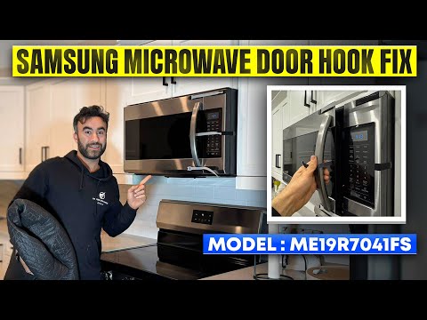 Samsung Microwave Door Not Closing? Door Hook & Spring Repair Guide (ME19R7041FS)