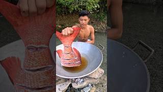 Frying 3Kg Fishtail! 🔥 Outdoor Cooking! 👌