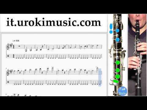 Corso di Clarinetto The Pink Panther - Theme Song Tablature Tab Parte#1 Esercita um-i276