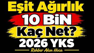 EA 10 Bin Kaç Net? | Kocaeli Hukuk Sıralama | YKS 2026 Eşit Ağırlık 10