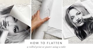How to flatten a rolled print or poster using a tube