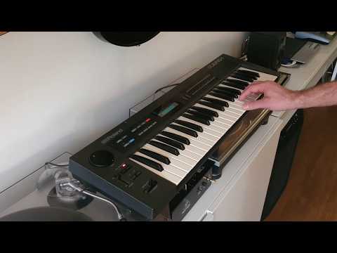 Playing on the Roland Alpha Juno-1 from 1986