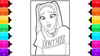 Lets Color Mira (Huntrix) Coloring Page from KPop Demon Hunters