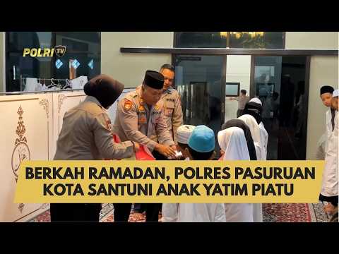 BERKAH RAMADAN, POLRES PASURUAN KOTA SANTUNI ANAK YATIM PIATU