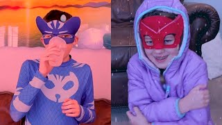 PJ Masks in Real Life 🌟 Hot vs Cold Challenge 🌟 PJ Masks Official