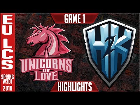 UOL vs H2K Highlights | EU LCS Week 3 Spring 2018 W3D1 | Unicorns of Love vs H2K Highlights
