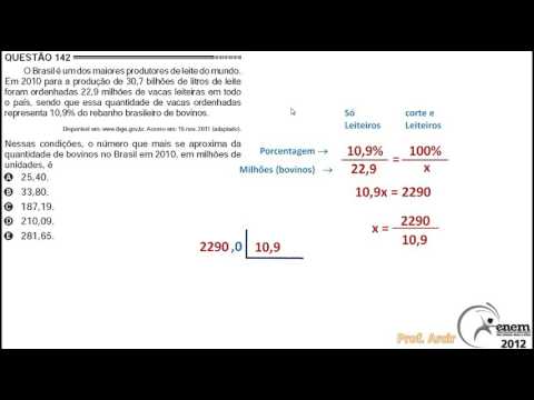 ENEM 2012 SP Exerc  142 Porcentagem Proporção