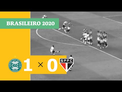 Gol do Coritiba! Robson cobra falta com categoria e abre o placar contra o São Paulo