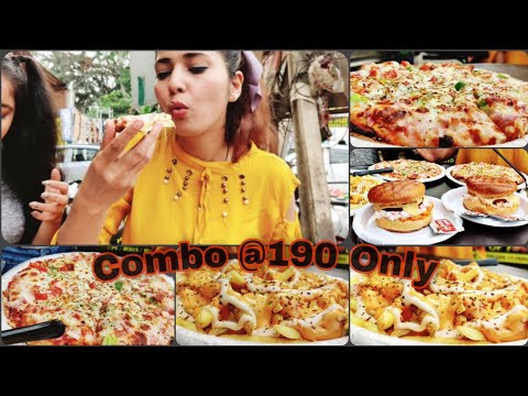 COMBO MEAL JUST RS 190|@ChallengingFoodies#pizza#cheeseburger#challenge#streetfoodchallenges