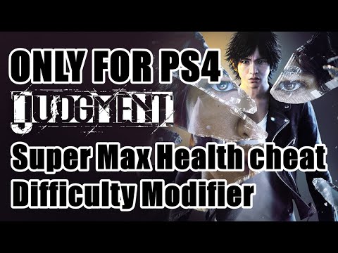 PS4 Judgment Super Max Health cheat and Difficulty Modifier cheat (savewizard required)