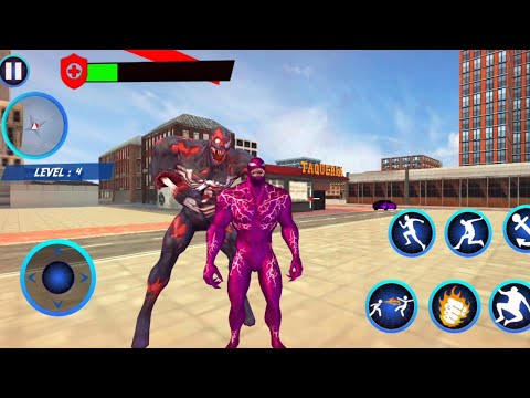 Venom Spider hero City Fighting Battle | Black Spider Rope Hero City - Android GamePlay