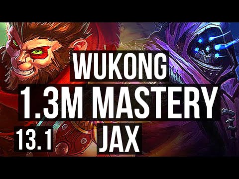 WUKONG vs JAX (TOP) | 1.3M mastery, 500+ games, 6/2/4 | KR Diamond | 13.1
