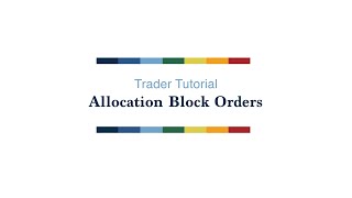  Allocation Block Orders 