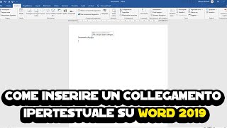 Come inserire un collegamento ipertestuale su Word 2019