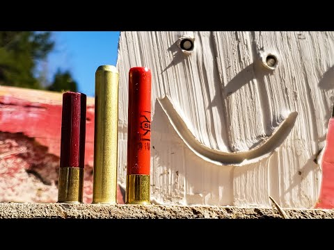 .410 Birdshot vs Buckshot vs Slug - Giant Clay Blocks!!!