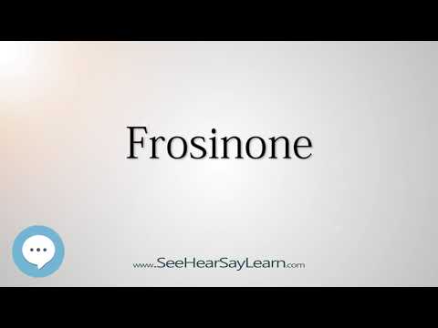 Frosinone (How to Pronounce Cities of the World)💬⭐🌍✅