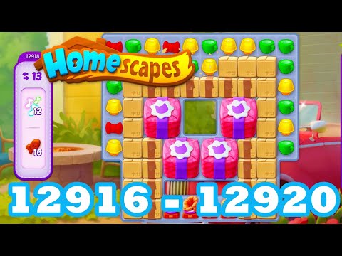Homescapes Level 12916 - 12920 HD 3 - match puzzle Gameplay | android | IOS | 12917 | 12918 | 12919