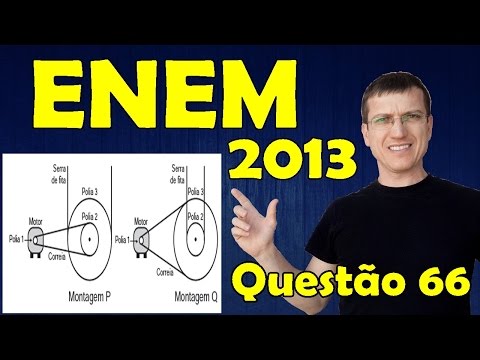 ENEM 2013 - Question 66 solved (Blue Booklet) - Physics - Mechanics - Prof. Marcelo Boaro